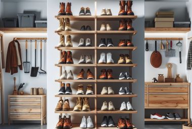 Simple idea for Garage shoe storage