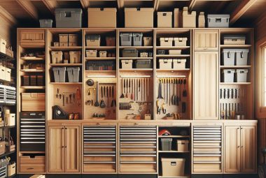 Tall Garage Cabinets with lots of space