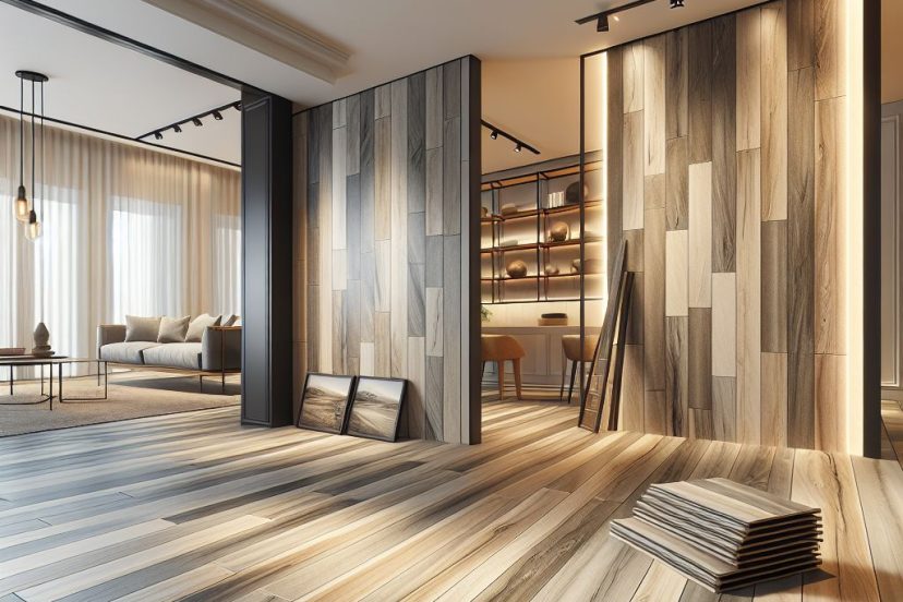 SPC flooring on display